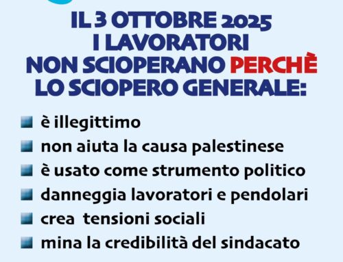 Il 3 ottobre i lavoratori non scioperano perché lo sciopero generale: